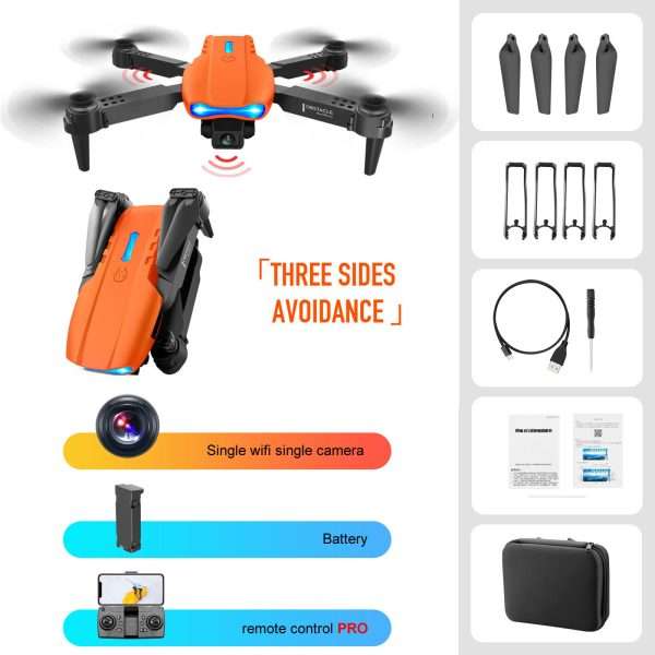 4K Dual Camera Remote Control Three-sided Obstacle Avoidance Drone - Image 5