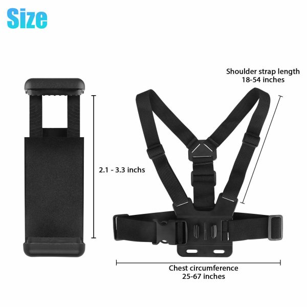 Chest Strap Mount Accessories Adjustable Phone Holder For GoPro Hero 9 8 - Image 5